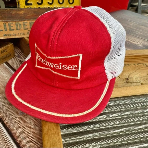 ?✨VINTAGE ORIGINAL BUDWEISER SNAPBACK TRUCKER HAT W/MESH + LOGO UNISEX O/S Bud1.png?v=1740274979&width=1946 main image 2
